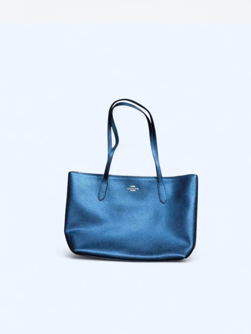 COACH Saffiano Black Leather Tote Bag